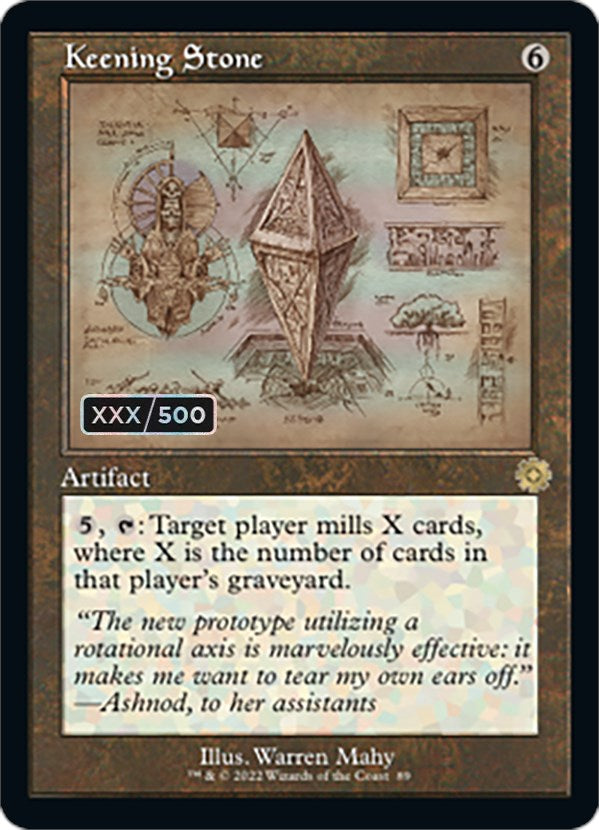 Keening Stone (Retro Schematic) (Serialized) [The Brothers' War Retro Artifacts] | Card Merchant Takapuna