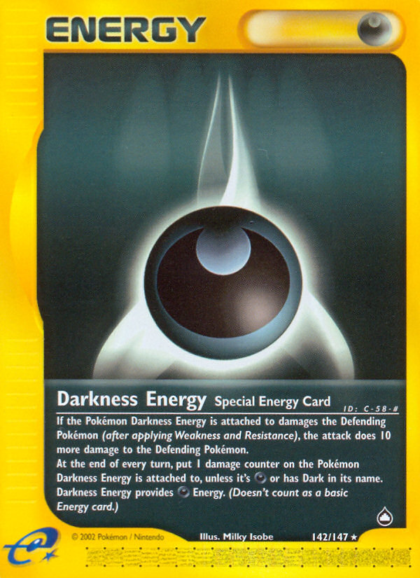 Darkness Energy (142/147) [Aquapolis] | Card Merchant Takapuna