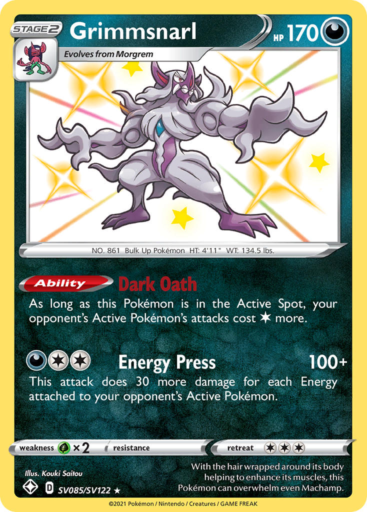 Grimmsnarl (SV085/SV122) [Sword & Shield: Shining Fates] | Card Merchant Takapuna