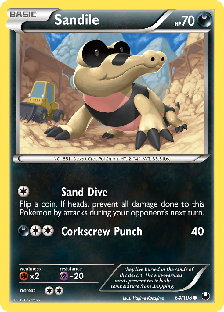 Sandile (64/108) [Black & White: Dark Explorers] | Card Merchant Takapuna