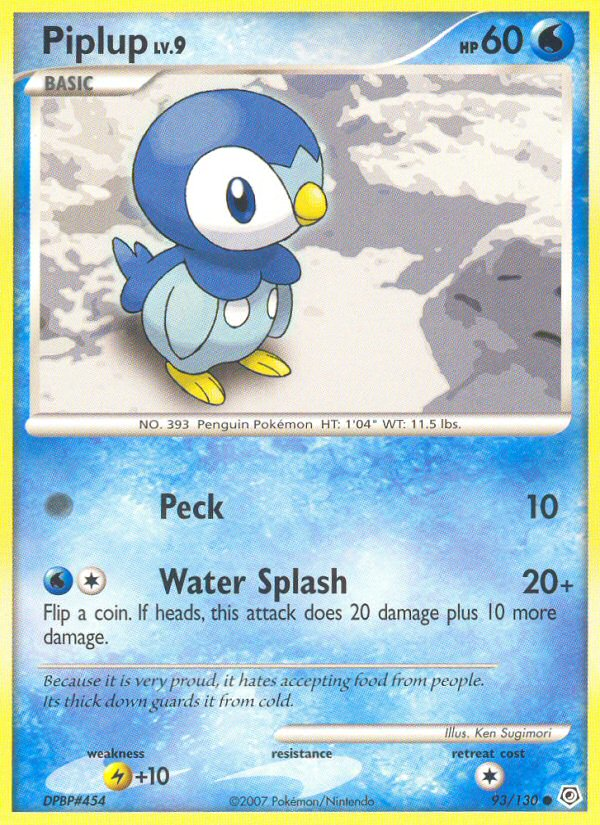 Piplup (93/130) [Diamond & Pearl: Base Set] | Card Merchant Takapuna