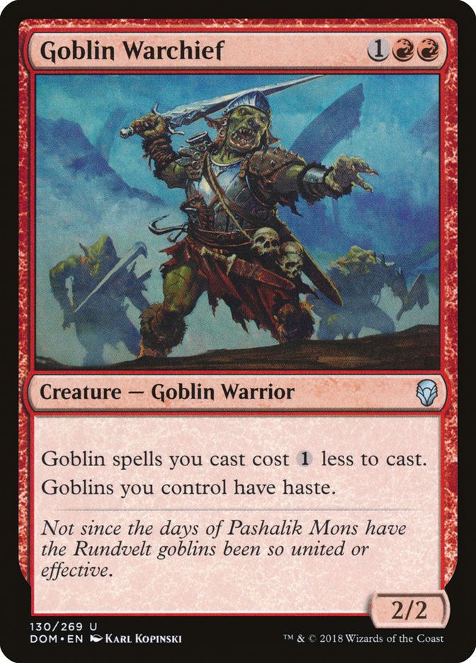 Goblin Warchief [Dominaria] | Card Merchant Takapuna