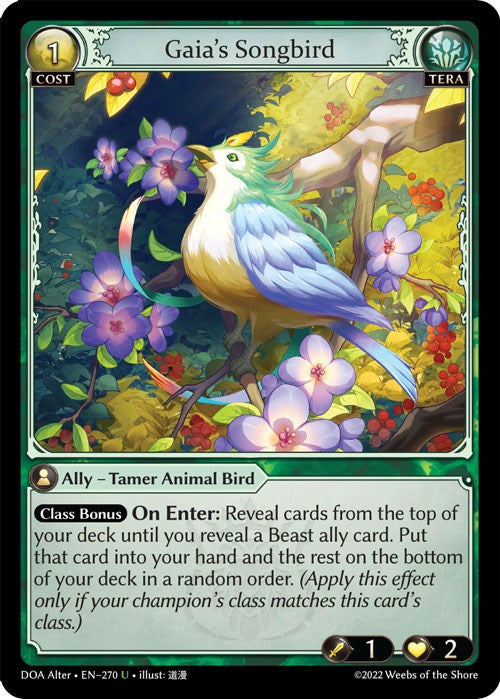 Gaia's Songbird (270) [Dawn of Ashes: Alter Edition] | Card Merchant Takapuna