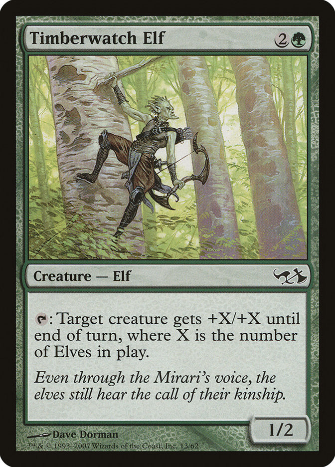 Timberwatch Elf [Duel Decks: Elves vs. Goblins] | Card Merchant Takapuna