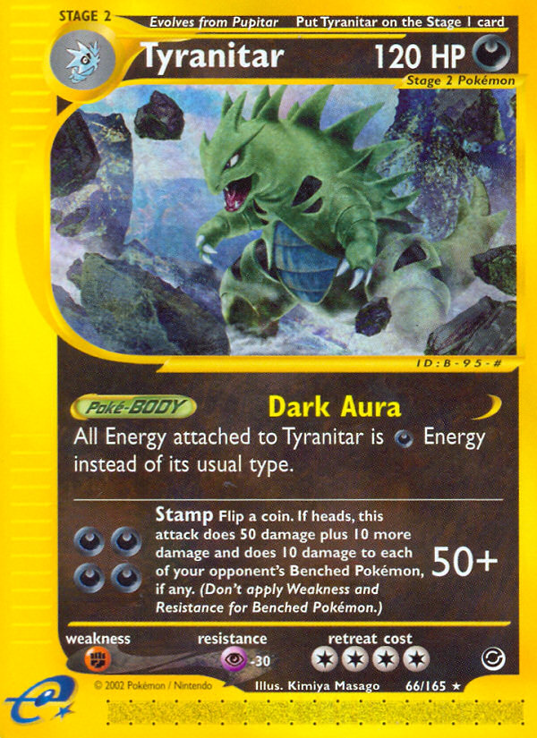 Tyranitar (66/165) [Expedition: Base Set] | Card Merchant Takapuna