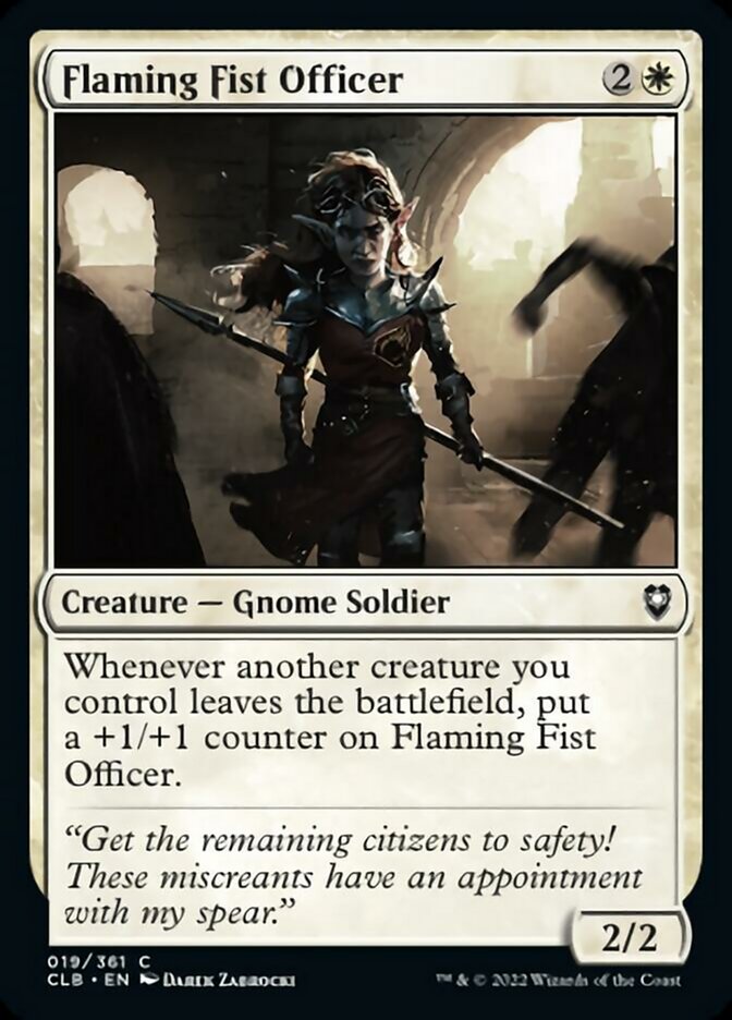 Flaming Fist Officer [Commander Legends: Battle for Baldur's Gate] | Card Merchant Takapuna