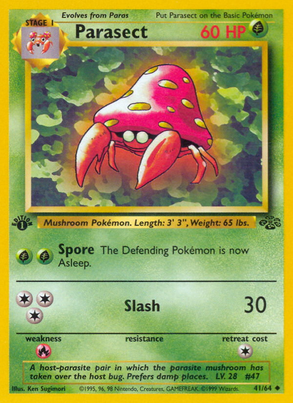 Parasect (41/64) [Jungle 1st Edition] | Card Merchant Takapuna