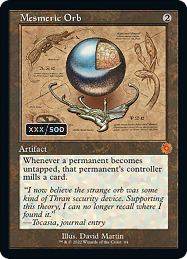 Mesmeric Orb (Retro Schematic) (Serialized) [The Brothers' War Retro Artifacts] | Card Merchant Takapuna