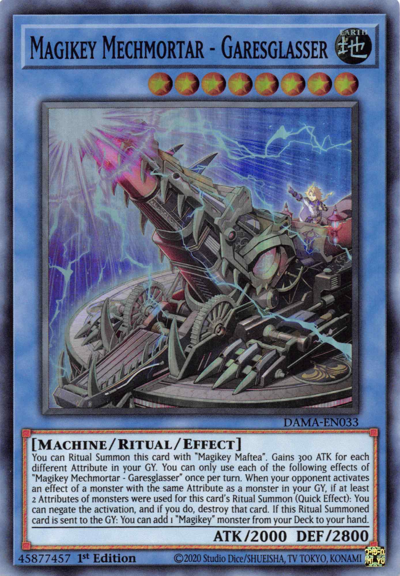 Magikey Mechmortar - Garesglasser [DAMA-EN033] Super Rare | Card Merchant Takapuna