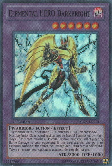 Elemental HERO Darkbright [LCGX-EN063] Super Rare | Card Merchant Takapuna