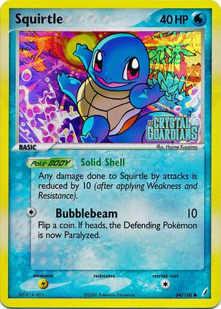 Squirtle (64/100) (Stamped) [EX: Crystal Guardians] | Card Merchant Takapuna