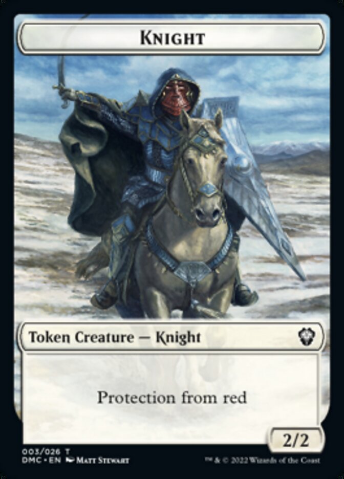 Knight Token [Dominaria United Commander Tokens] | Card Merchant Takapuna