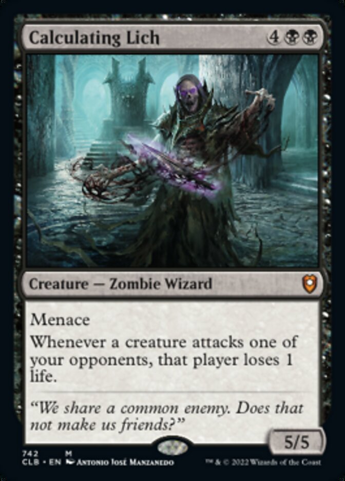 Calculating Lich [Commander Legends: Battle for Baldur's Gate] | Card Merchant Takapuna