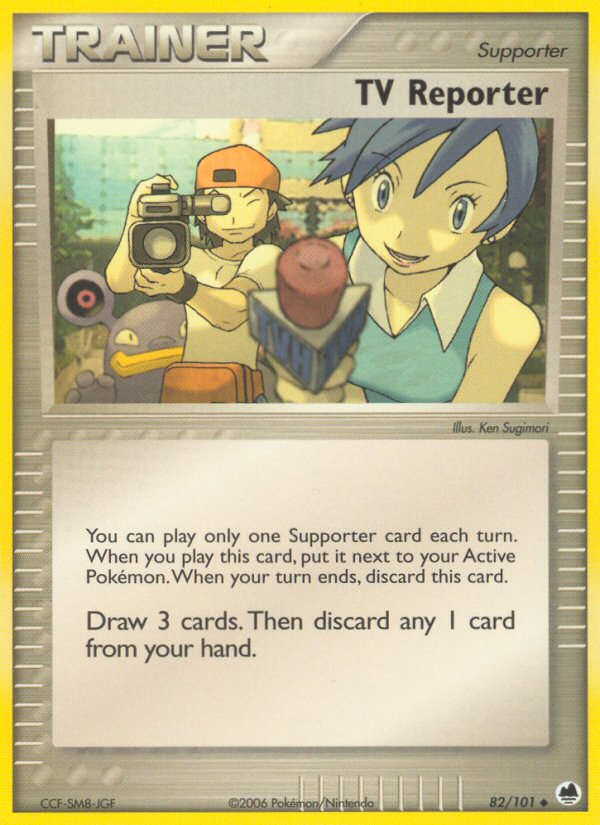 TV Reporter (82/101) [EX: Dragon Frontiers] | Card Merchant Takapuna