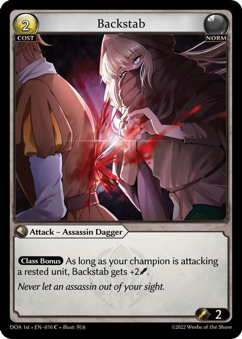 Backstab (070) [Dawn of Ashes: 1st Edition] | Card Merchant Takapuna