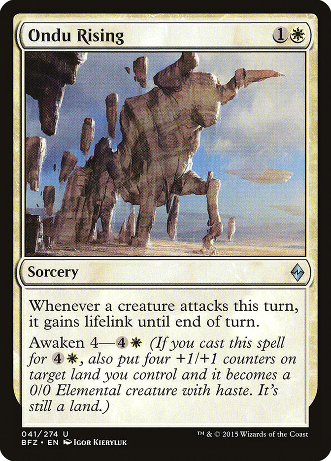 Ondu Rising [Battle for Zendikar] | Card Merchant Takapuna