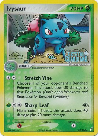 Ivysaur (35/100) (Stamped) [EX: Crystal Guardians] | Card Merchant Takapuna