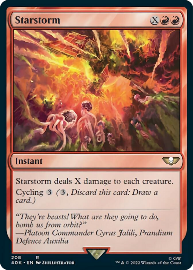 Starstorm (Surge Foil) [Warhammer 40,000] | Card Merchant Takapuna