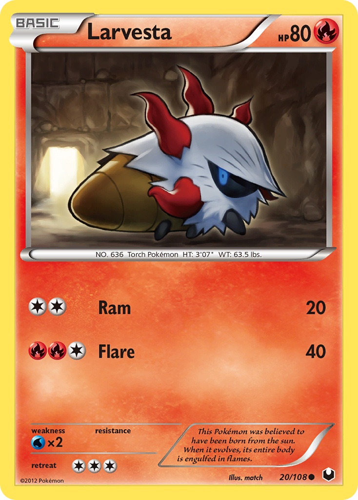 Larvesta (20/108) [Black & White: Dark Explorers] | Card Merchant Takapuna