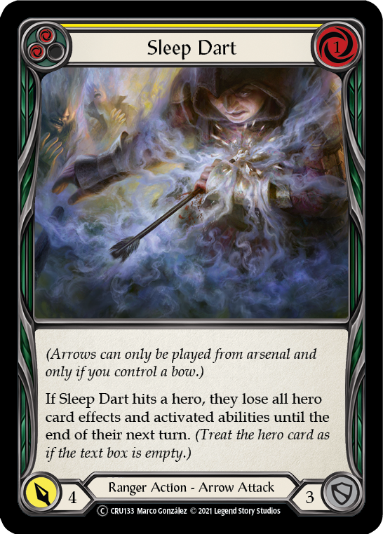 Sleep Dart (Yellow) [U-CRU133] (Crucible of War Unlimited)  Unlimited Normal | Card Merchant Takapuna