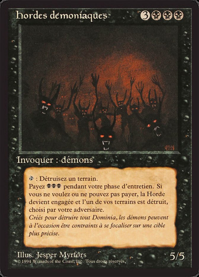 Demonic Hordes [Foreign Black Border] | Card Merchant Takapuna