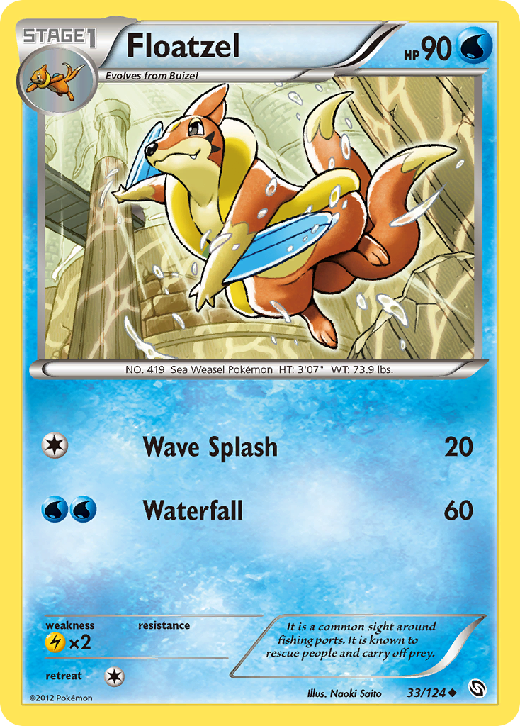 Floatzel (33/124) [Black & White: Dragons Exalted] | Card Merchant Takapuna