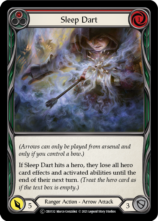 Sleep Dart (Red) [U-CRU132] (Crucible of War Unlimited)  Unlimited Rainbow Foil | Card Merchant Takapuna
