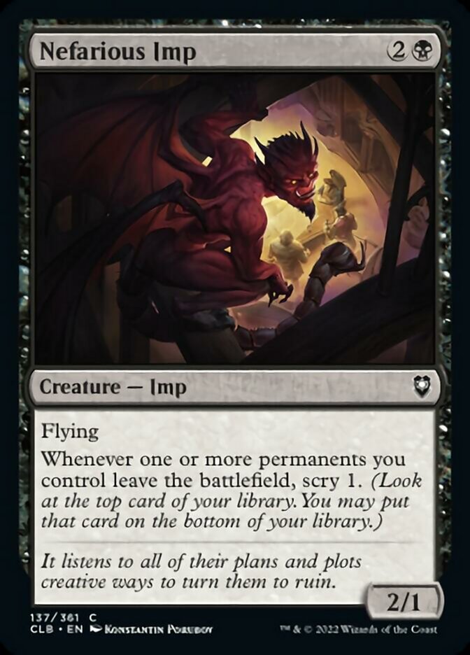 Nefarious Imp [Commander Legends: Battle for Baldur's Gate] | Card Merchant Takapuna