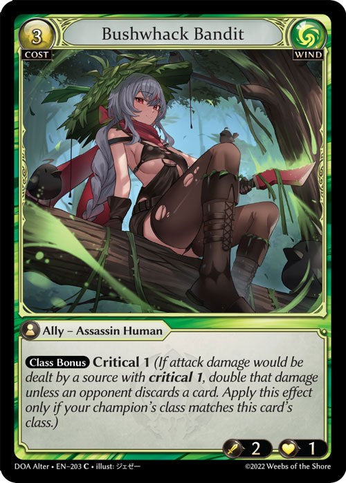 Bushwhack Bandit (203) [Dawn of Ashes: Alter Edition] | Card Merchant Takapuna