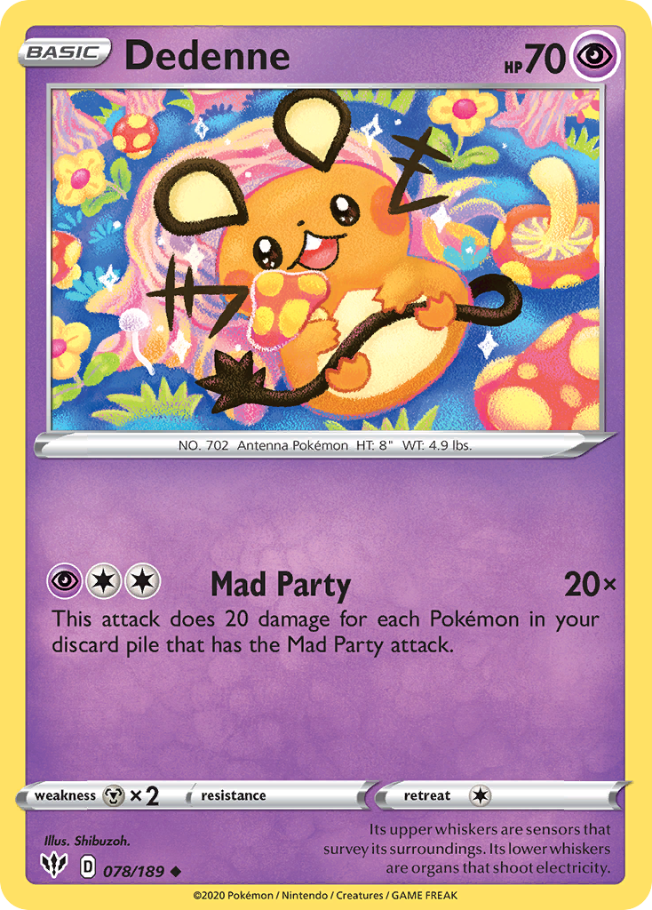 Dedenne (078/189) [Sword & Shield: Darkness Ablaze] | Card Merchant Takapuna