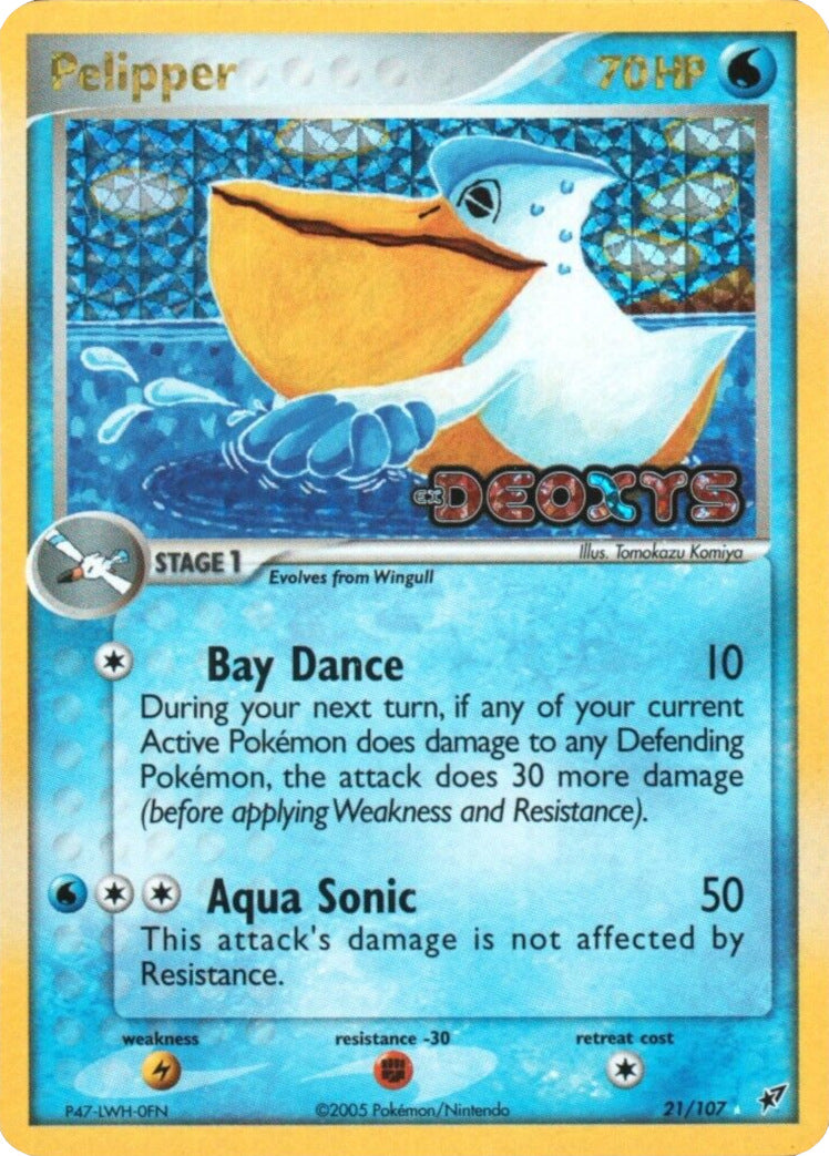 Pelipper (21/107) (Stamped) [EX: Deoxys] | Card Merchant Takapuna