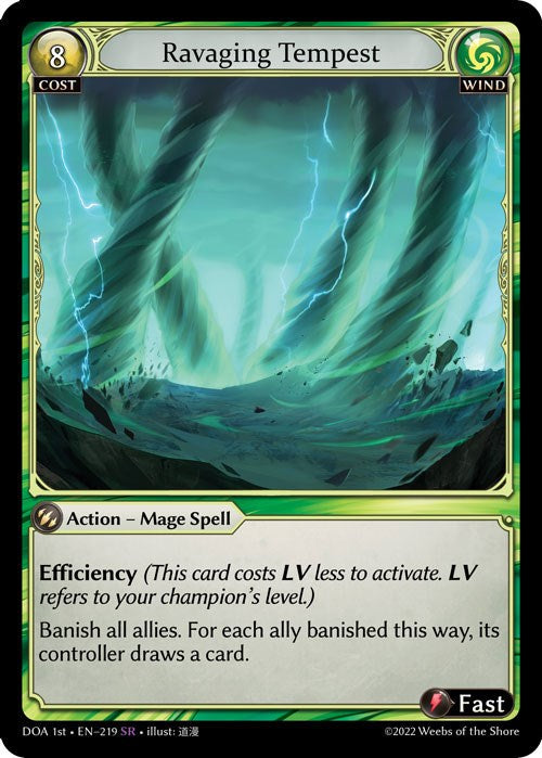 Ravaging Tempest (219) [Dawn of Ashes: 1st Edition] | Card Merchant Takapuna