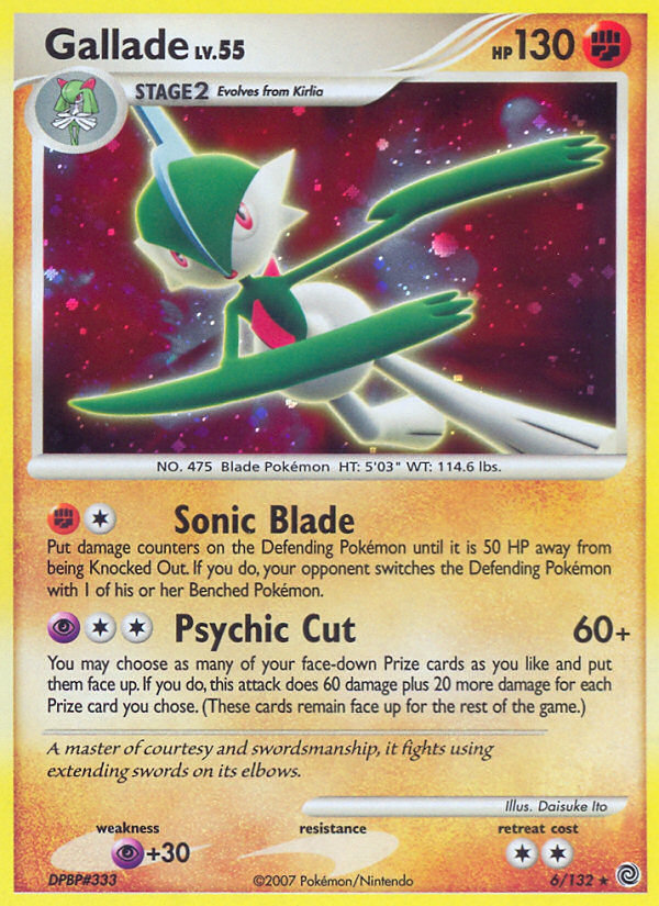 Gallade (6/132) [Diamond & Pearl: Secret Wonders] | Card Merchant Takapuna