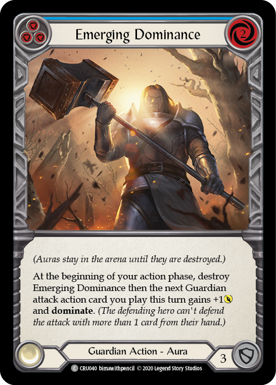 Emerging Dominance (Blue) [CRU040] (Crucible of War)  1st Edition Normal | Card Merchant Takapuna