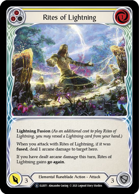 Rites of Lightning (Yellow) [U-ELE071] (Tales of Aria Unlimited)  Unlimited Normal | Card Merchant Takapuna