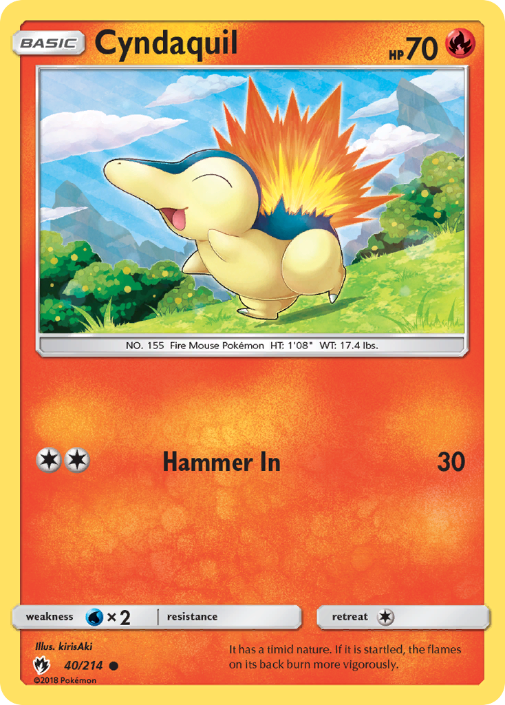 Cyndaquil (40/214) [Sun & Moon: Lost Thunder] | Card Merchant Takapuna