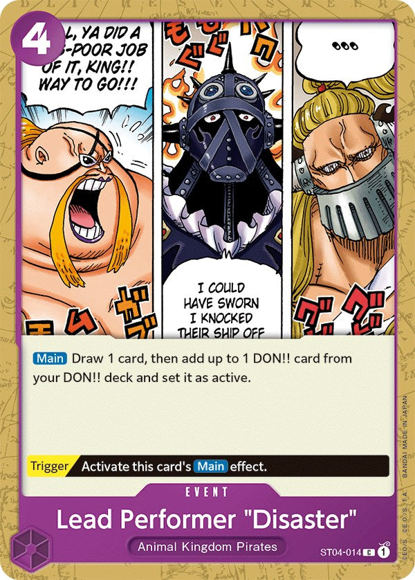 Lead Performer "Disaster" [Starter Deck: Animal Kingdom Pirates] | Card Merchant Takapuna