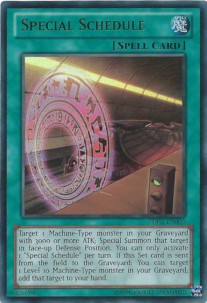 Special Schedule [ZDC1-EN003] Ultra Rare | Card Merchant Takapuna