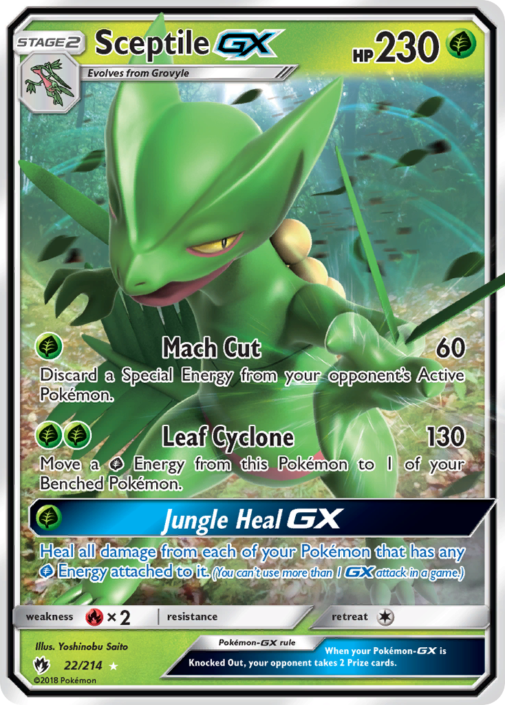 Sceptile GX (22/214) [Sun & Moon: Lost Thunder] | Card Merchant Takapuna