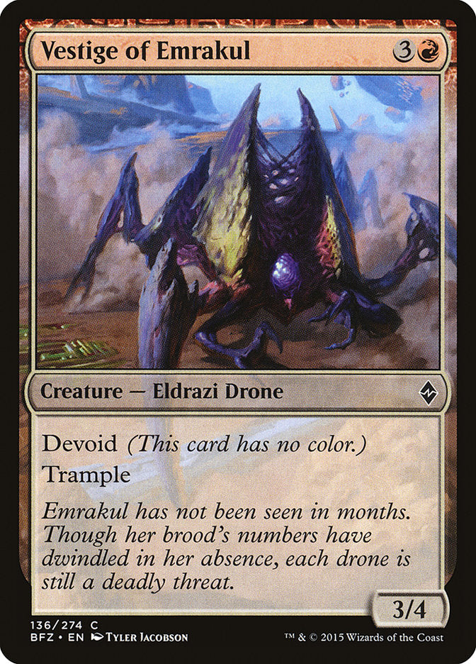 Vestige of Emrakul [Battle for Zendikar] | Card Merchant Takapuna