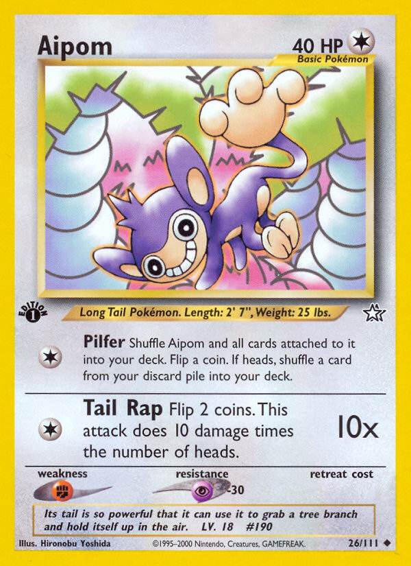 Aipom (26/111) [Neo Genesis 1st Edition] | Card Merchant Takapuna