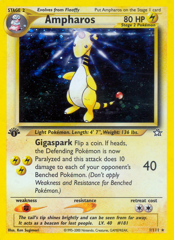 Ampharos (1/111) [Neo Genesis 1st Edition] | Card Merchant Takapuna