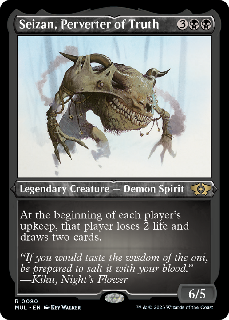 Seizan, Perverter of Truth (Foil Etched) [Multiverse Legends] | Card Merchant Takapuna