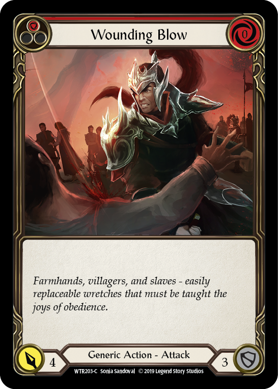 Wounding Blow (Red) [WTR203-C] (Welcome to Rathe)  Alpha Print Rainbow Foil | Card Merchant Takapuna