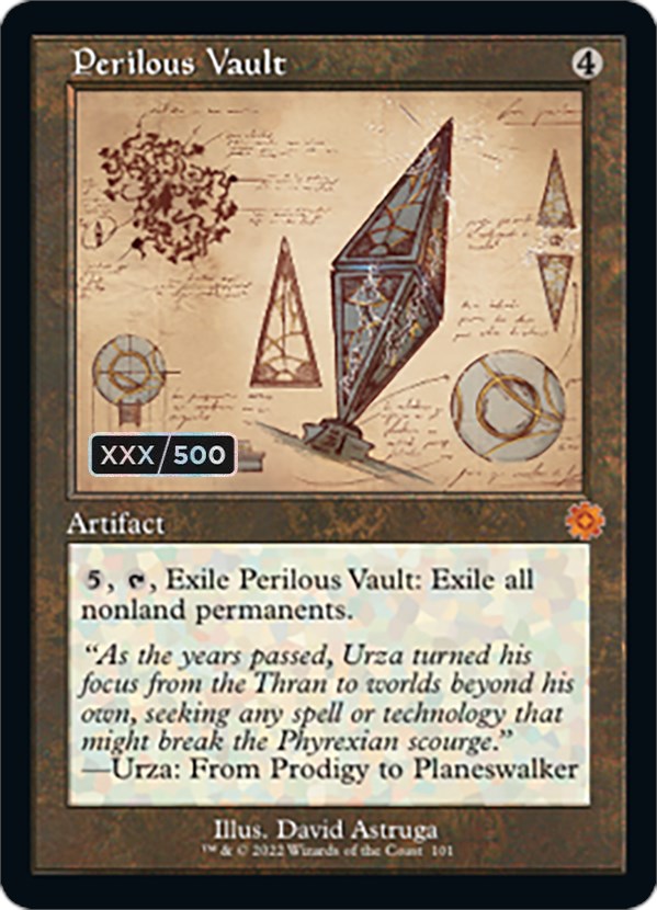 Perilous Vault (Retro Schematic) (Serialized) [The Brothers' War Retro Artifacts] | Card Merchant Takapuna