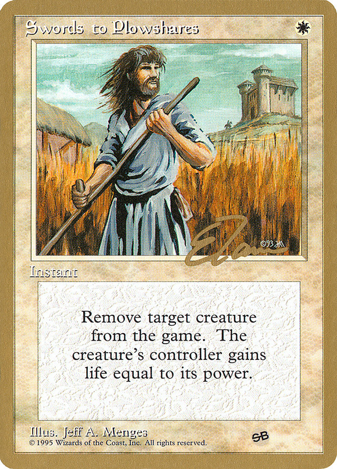 Swords to Plowshares (Eric Tam) (SB) [Pro Tour Collector Set] | Card Merchant Takapuna