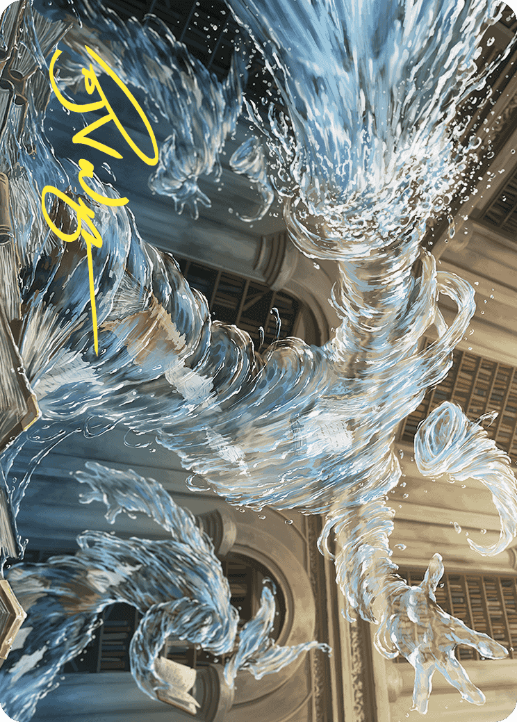 Splashy Spellcaster Art Card (Gold-Stamped Signature) [Wilds of Eldraine Art Series] | Card Merchant Takapuna