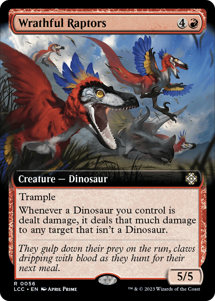 Wrathful Raptors (Extended Art) [The Lost Caverns of Ixalan Commander] | Card Merchant Takapuna