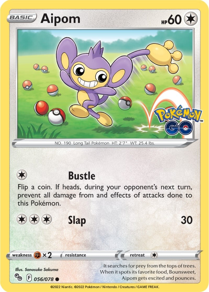 Aipom (056/078) [Pokémon GO] | Card Merchant Takapuna