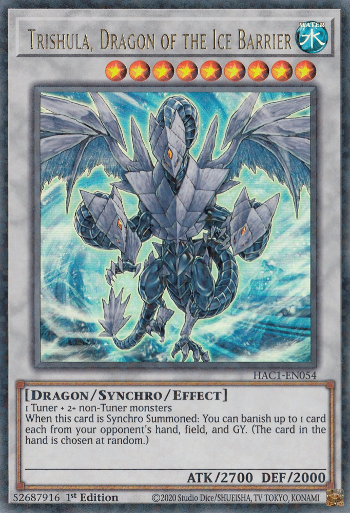 Trishula, Dragon of the Ice Barrier (Duel Terminal) [HAC1-EN054] Parallel Rare | Card Merchant Takapuna